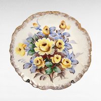 Vintage Decorative Plate Collection | Reticulated Fruit Plates, Bluebird Plate, Floral Plate with Gilded Edge | Wall Decor