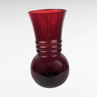 Vintage Anchor Hocking Ruby Red Vase | Royal Ruby Glass | Red Glass Vase | Collectible Glassware | Home Decor