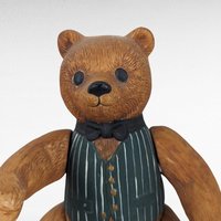 1983 Dept 56 Ted D Bear Jointed Figurine | Ceramic Teddy Bear | Collectible Bear | Vintage Christmas Decor