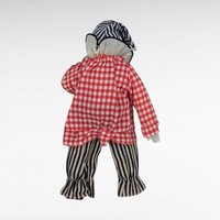 Vintage Clown Doll with Plaid and Stripes | Collectible Clown Doll | Whimsical Doll | Toy Collector | 9-inch Doll