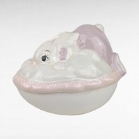 Vintage Hand Painted Easter Bunny Covered Bowl | Ceramic Easter Decor | Candy Dish | Trinket Dish | Spring Decor