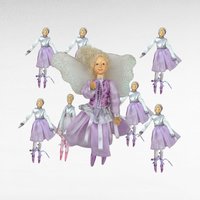 Set of 8 Purple Fairy Ornaments | Hanging Fairy Decorations | Christmas Ornaments | Fantasy Decor | Whimsical Ornaments