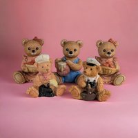 Vintage Bear Figurines, Homco Bear Figurines, Take Me Home Teddy Figurines, Collectible Bear Figurines, Gift for Bear Collector