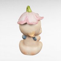 Vintage Porcelain Baby with Flower Lamp, Baby Figurine Lamp, Porcelain Lamp, Vintage Lamp, Child's Lamp