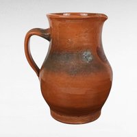 Vintage Handmade Stoneware Pitcher.