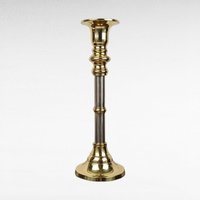 Vintage Two Tone Metal Candlestick, Silver & Brass Candle Holder, Taper Candle Holder,  Minimalist Decor