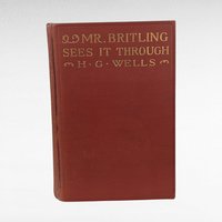 1916 Antique Wartime Novel, Mr. Britling Sees It Through, H.G. Wells, WWI Era Literature, Vintage Hardcover, The Macmillan Company