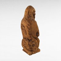 Hand Carved Wooden Figure,  Cloaked Person Sculpture,  Wood Art,  Folk Art,  Artisan Crafted,  Wooden Statue,  Home Decor,  Unique Gift