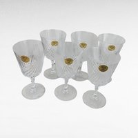 Vintage Crystal D'Arques Wine Glasses, Set of 6, Taille Combourg, 17cl, French Crystal,  Elegant Stemware, Gift for Wine Lovers