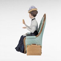 1982 Avon Presidents Club Albee Award Figurine, Vintage Avon Collectible, Woman in Blue Dress, Sales Achievement Award, Recognition Gift