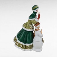 2003 Avon Presidents Club Mrs. Albee Award Figurine, Vintage Avon Collectible, Woman and Child, Winter Holiday Theme, Sales Achievement