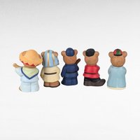 Vintage Homco International Bear Figurines, Set of 5, Ceramic Bears, Collectible Bears, World Cultures, Home Decor, Unique Gift