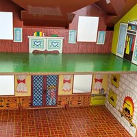 Vintage 1980s Fisher-Price Tudor House 952, Play Family House, Carry-Along House, Preschool Toy, Dollhouse, Collectible Toy
