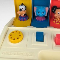 Vintage 1980 Disney Busy Poppin' Pals, Pop-Up Toy, Mickey Mouse, Donald Duck, Goofy, Preschool Toy, Collectible Toy