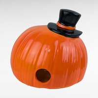 Vintage Halloween Jack O' Lantern Light, Ceramic Pumpkin, Light Up Decor, Retro Halloween, Collectible