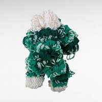 Vintage Handmade Yarn Clown, Green and White Clown Doll, Whimsical Decor, Collectible Clown, Unique Gift