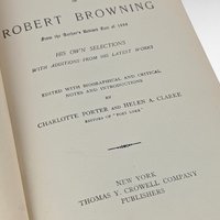 Antique Robert Browning's Selected Poems, Hardcover Book, Poetry Collection, Classic Literature, Collectible Book