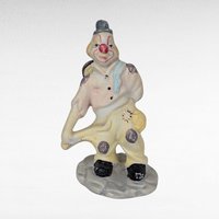Set of 3 Vintage Ceramic Clown Figurines, Clown Collectibles, Whimsical Decor, Circus Clowns, Unique Gift