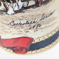 1986 Budweiser Holiday Stein | Clydesdale Horses | Christmas Town Scene | Vintage Beer Stein | Anheuser Busch Collectible