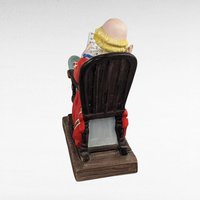 Vintage Toscany Clown Figurine | Porcelain Clown Reading Newspaper | Collectible Clown | Whimsical Decor | 8.75 Inches