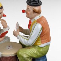 Global Art Clowns Playing Cards Music Box | "Send in the Clowns" | Vintage Music Box | Clown Collectible