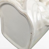 Vintage Iridescent Madonna Head Vase | Ceramic Virgin Mary Planter | Religious Decor | Mid-Century Modern