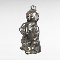 Vintage Silver Metal Clown Bank | Red Nose Clown Coin Bank | Retro Piggy Bank | Collectible Bank