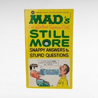 Mad Magazine, Al Jaffee, Snappy Answers to Stupid Questions, Humor Book, 1988, Paperback Book, Collectible Book, Gag Gift, Stocking Stuffer