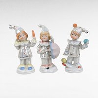 Vintage Lusterware Jester Figurines, Set of 3 | Ceramic Clown Figurines | Collectible Jesters | Retro Home Decor | Gift for Clown Collectors