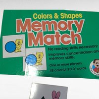 Vintage Memory Match Game | Frank Schaffer Publications | Colors & Shapes | Educational Toy | 1980s Kids Game | Complete Set