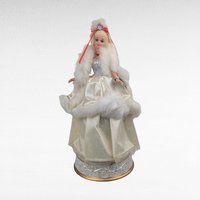 1989 Enesco Happy Holidays Barbie Music Box | Plays "Silver Bells" | Ceramic Barbie Figurine | Vintage Christmas Decor