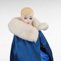 Enesco Midnight Blue Barbie Music Box | Plays "Moon River" | Porcelain Barbie Figurine | Vintage 1990s