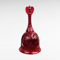 Vintage Fenton Art Glass Bicentennial Bell | Red Glass Bell with Eagle | Made in USA | 1976 Commemorative Collectible