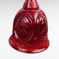 Vintage Fenton Art Glass Bicentennial Bell | Red Glass Bell with Eagle | Made in USA | 1976 Commemorative Collectible