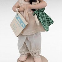 Vintage 1988 Hamilton Collection "Love is Blind" Porcelain Doll, Bessie Pease Gutmann, Collectible Doll, Girl with Doll Figurine