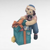 Vintage Enesco Raggedy Ann & Andy Figurines, "Birthday Surprises" and "Friends Are Ducky", Collectible Figurines, Nostalgia Decor