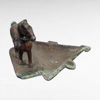 Vintage Copper Saddled Horse Ashtray, Bronze Horse Figurine Ashtray, Equestrian Decor, Unique Ashtray, Western Decor, Horse Lover Gift