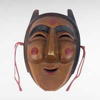 Vintage Korean Hahoe Mask, Hand Carved Wooden Mask, Traditional Korean Folk Art, Wall Decor, Collectible