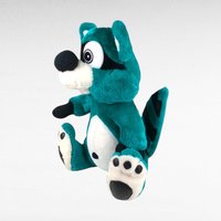 Vintage Nanco Bandit Green Raccoon Plush - Stuffed Animal - Collectible Plush - Retro Toy - Green Raccoon Toy
