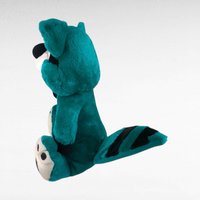 Vintage Nanco Bandit Green Raccoon Plush - Stuffed Animal - Collectible Plush - Retro Toy - Green Raccoon Toy