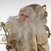 Vintage Santa Elf Figure in Gold | Christmas Elf Decor | Holiday Decor | Whimsical Elf Figurine