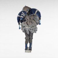 Vintage Santa's Elf Jester Figure in Blue | Whimsical Christmas Decor | Holiday Elf Figurine | Collectible Elf