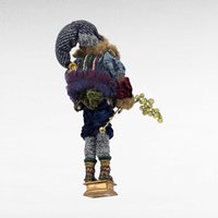Vintage Santa's Elf Jester Figure with Grapes | Whimsical Christmas Decor | Quirky Holiday Elf Figurine | Collectible Christmas Elf