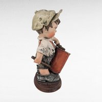 Vintage Giuseppe Armani Gulliver's World Drummer Boy Figurine with Drum, 8" Collectible Statue, Italian Art, Home Decor