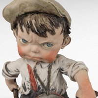Vintage Giuseppe Armani Gulliver's World Drummer Boy Figurine with Drum, 8" Collectible Statue, Italian Art, Home Decor