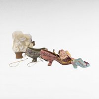 Set of 4 Vintage Resin Shoe Ornaments, High Heel Shoes, Fashion Ornaments, Christmas Decorations, Gift for Shoe Lover