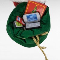 Vintage Possible Dreams Santa Claus Figurine, 10 Inch Clothtique Santa with Toy Bag, Christmas Decor, Collectible Santa, Holiday Decoration