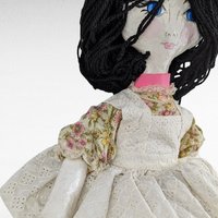 Vintage Handmade Paper Mache Doll, Unique Doll, Artist Doll, Folk Art Doll, Collectible Doll, 25 Inches