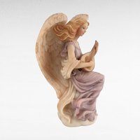 Vintage Roman Seraphim Classics Lydia "Winged Poet" Angel Figurine with Harp