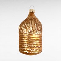 Vintage Blown Glass Christmas Ornament, Baby in Beehive, Unique Figural Ornament